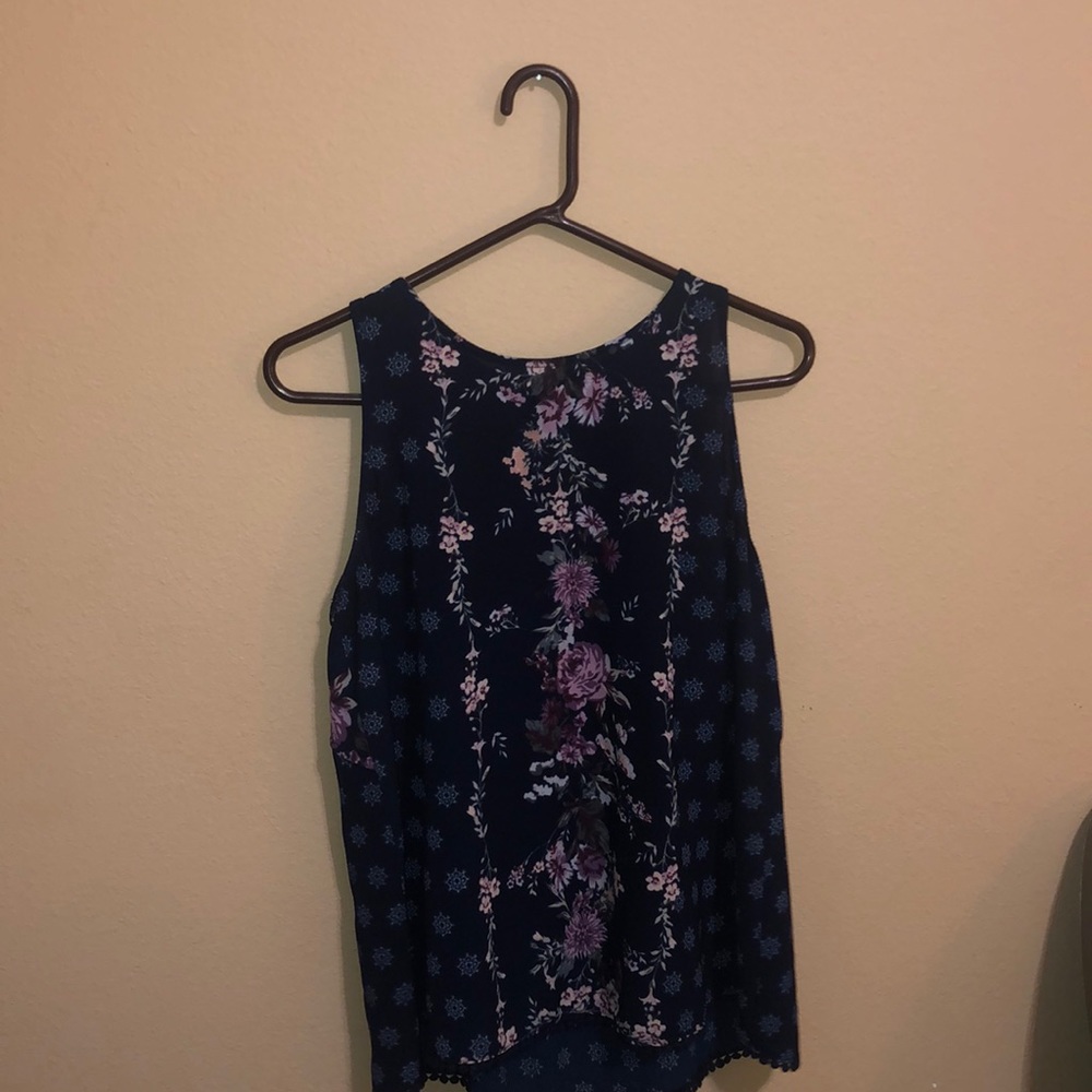 Floral high neck blouse